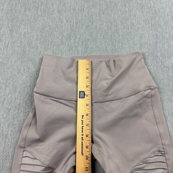 Alo Yoga Leggings Womens Small Purple Moto Ribbed 28" High-Waist Running Active - Picture 6 of 13